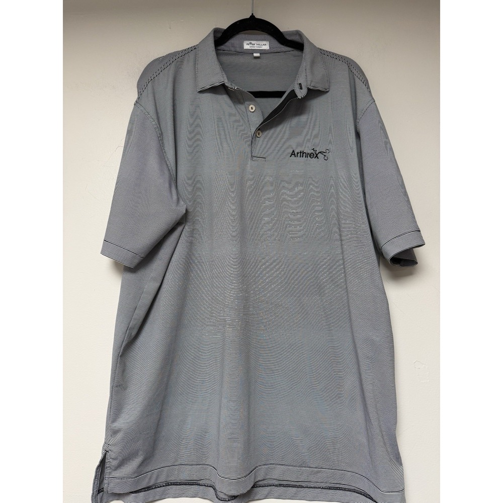Peter Millar Striped Men's‎ Short Sleeve Polo Size XL Summer Comfort Golf